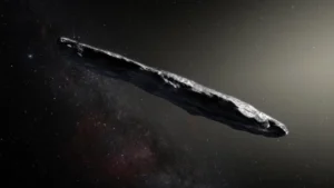 Until now, only two confirmed interstellar objects have ever been discovered: Comet 2I/Borisov and 'Oumuamua (illustrated here). (Image credit: M. Kornmesser/ESO)